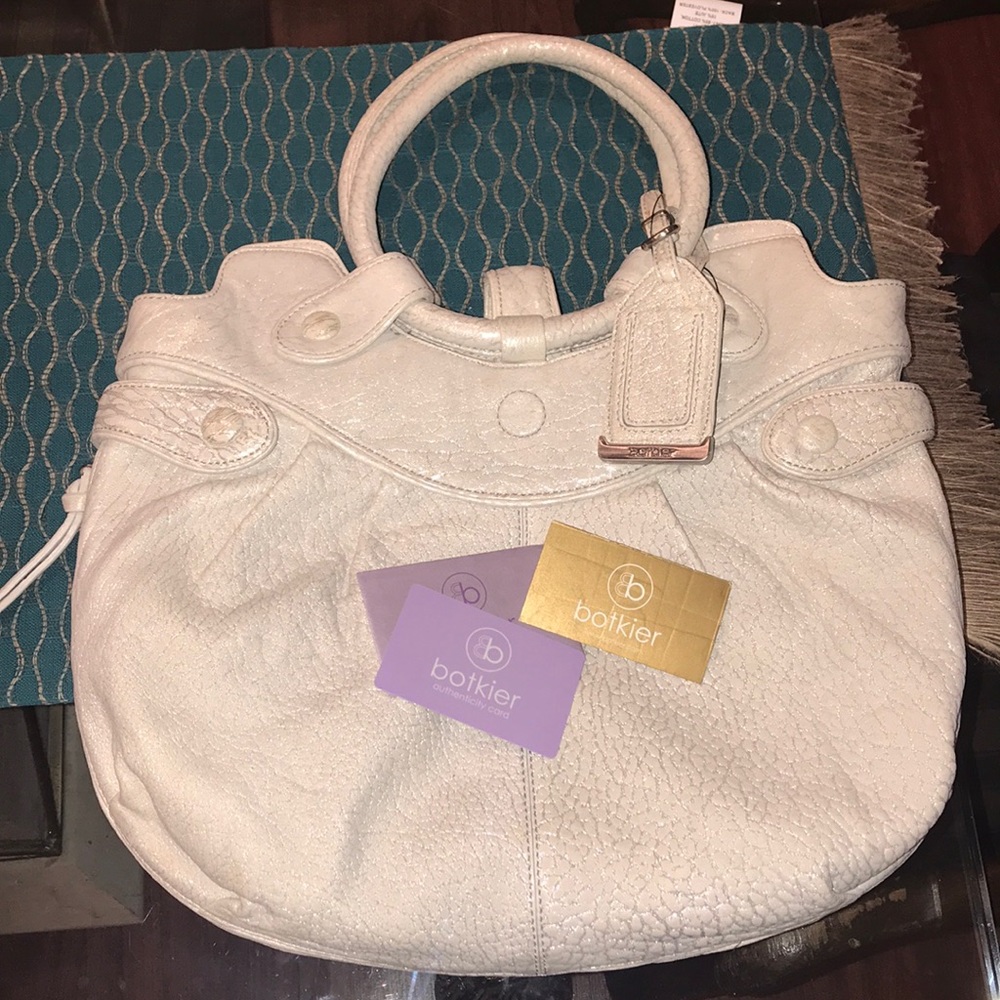 NWOT Botkier white metallic handbag
